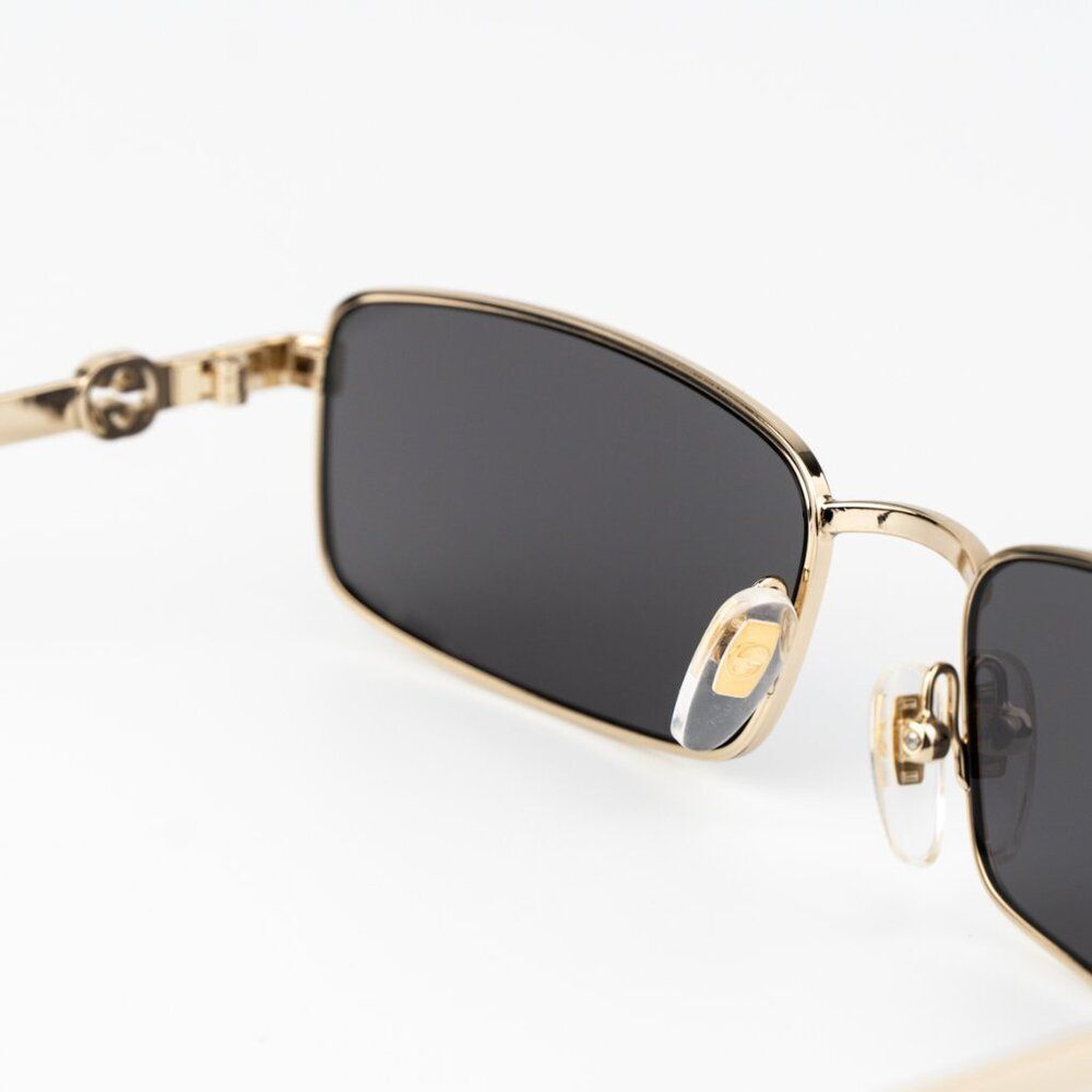 Gucci Women Sunglasses Gold Grey Rectangle GG1600S 001 BRAND NEW - Picture 8 of 12